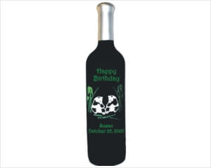 Engraved Wine Bottles - Panda Bears - Personalized Engraved Gifts