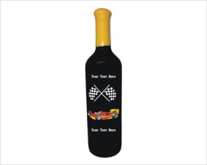 Engraved Wine Bottles - Race Car - Personalized Engraved Gifts