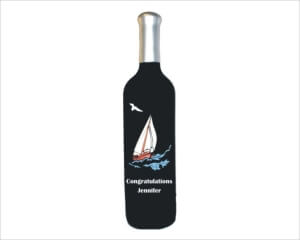 Engraved Wine Bottles - Sailboat One - Personalized Engraved Gifts