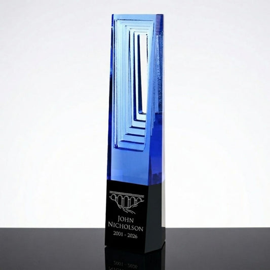 Blue Pate De Verre Open Window Award ~ Ventana