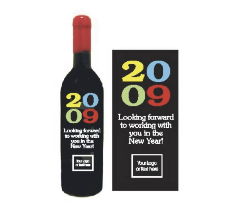 Custom Engraved Wine Bottles - Happy New Year II - Personalized Engraved Gifts