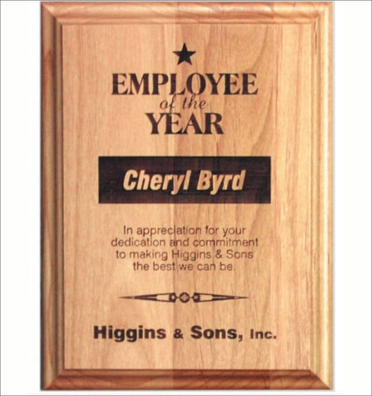 Laser Engraved Alder Plaques - Personalized Engraved Gifts