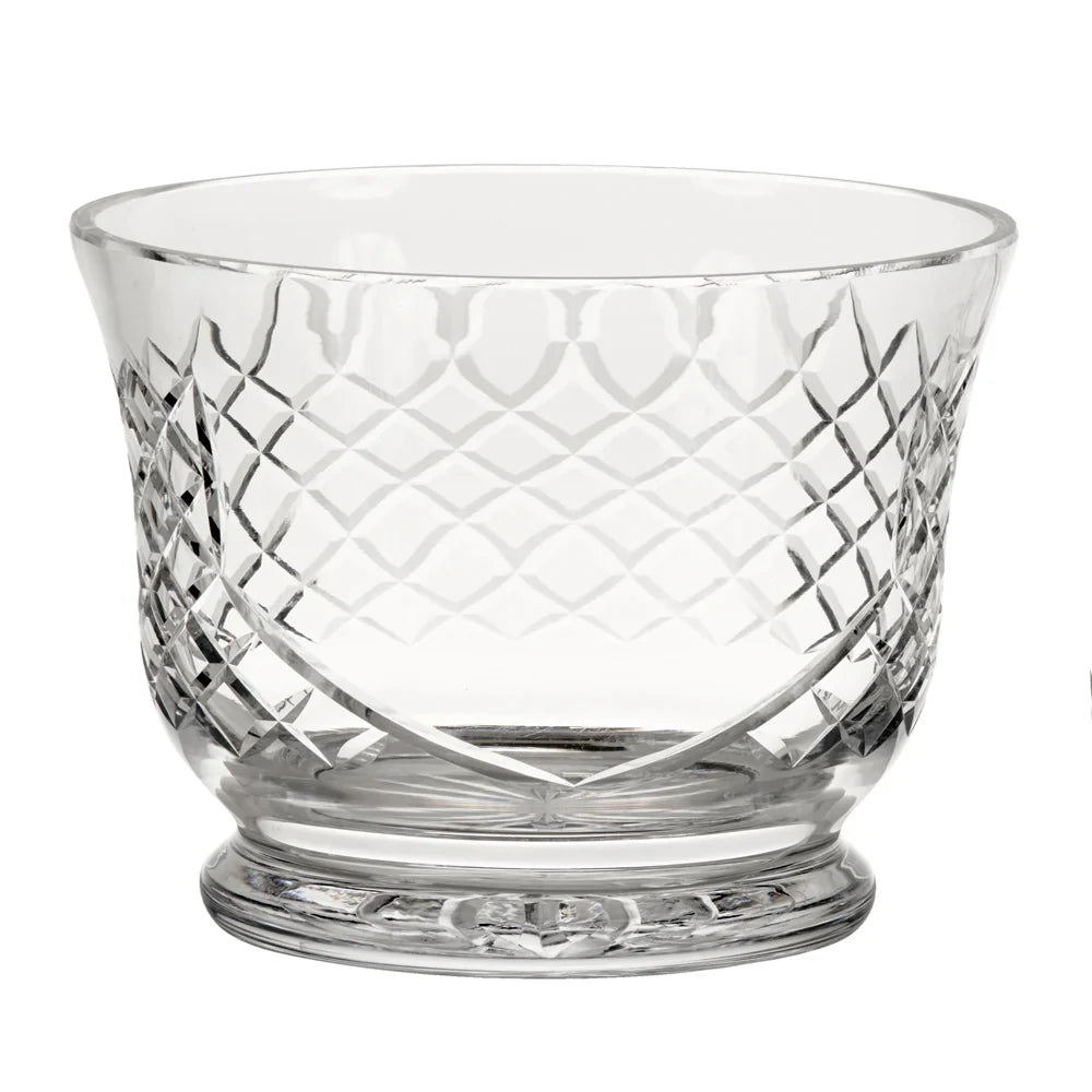 Flared Lead-Free Cut Crystal Medallion Pattern Bowl ~ Quartet - Personalized Engraved Gifts