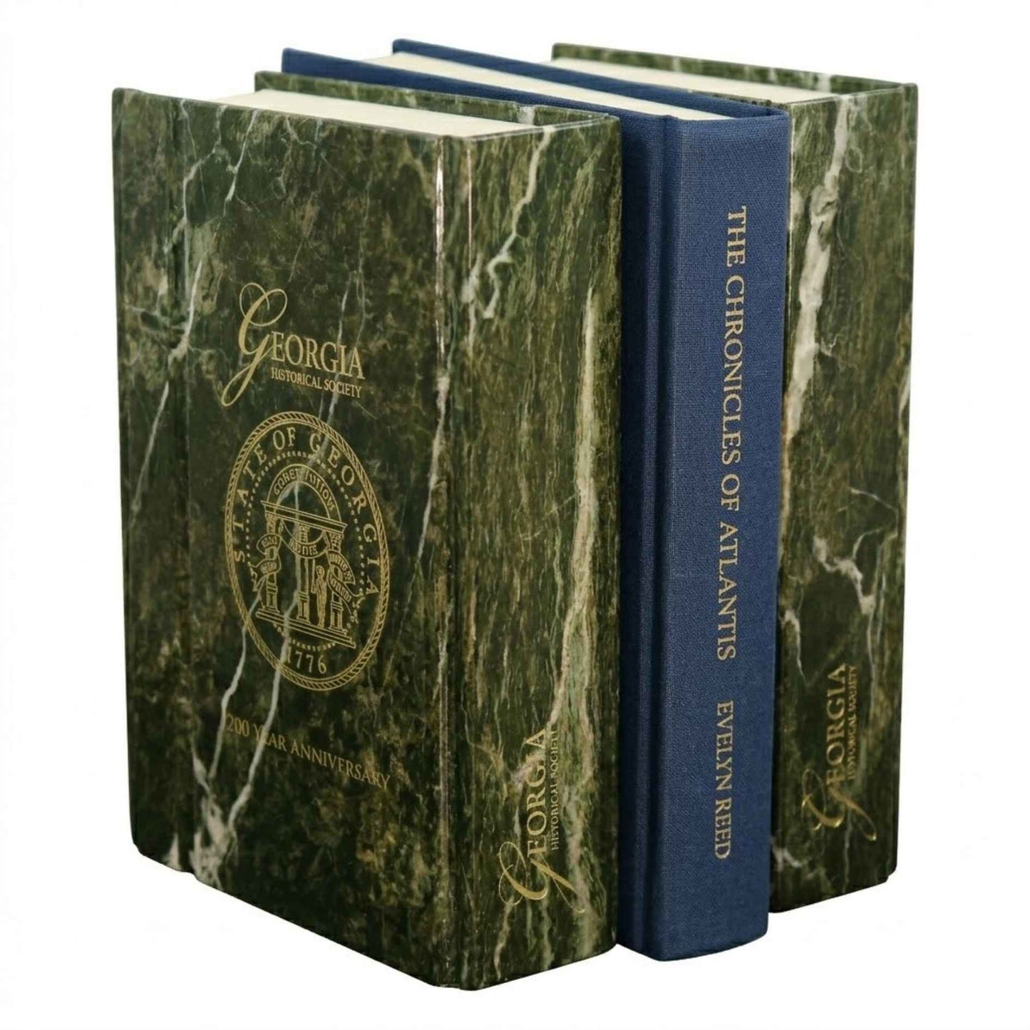 Engraved Marble Book-Shaped Bookends ~ Mason