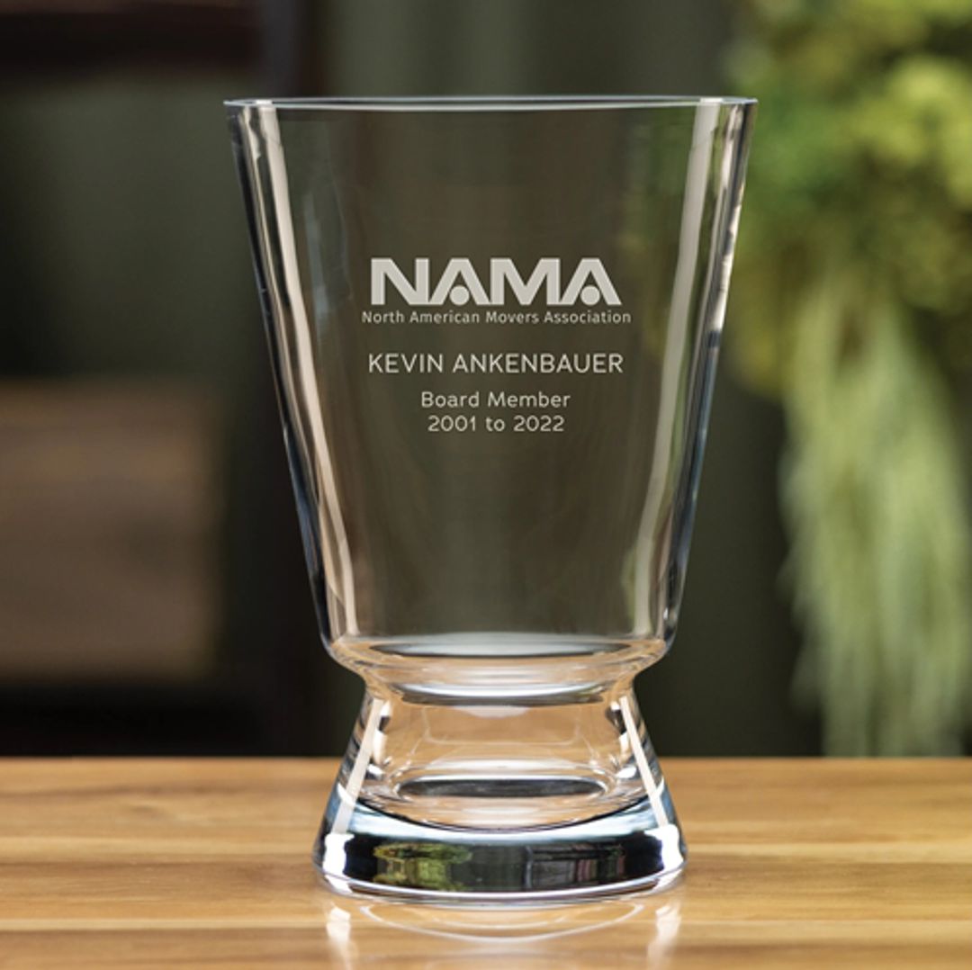 Hand Crafted Crystal Vase ~ Inglewood - Personalized Engraved Gifts