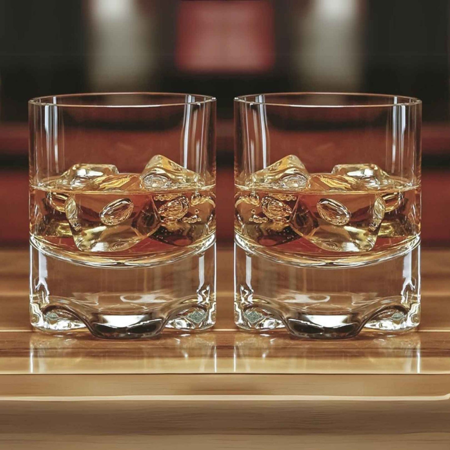 Logos & More on On the Rocks Bar Glasses with Molded Base ~ Napoli