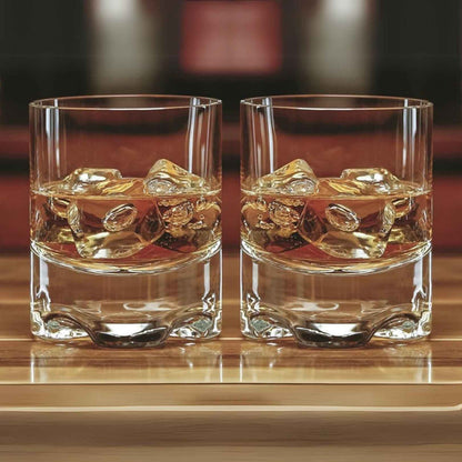 Logos & More on On the Rocks Bar Glasses with Molded Base ~ Napoli