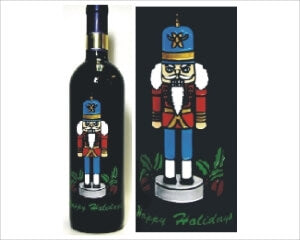 Engraved Wine Bottles - Nutcracker Design 2 - Personalized Engraved Gifts