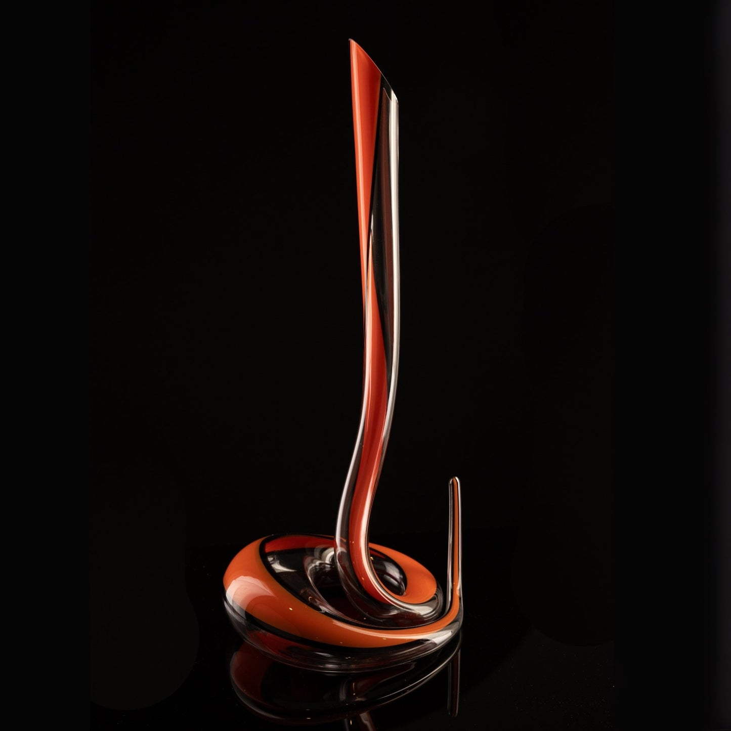 Personalized Orange and Black Cobra Wine Decanter ~ Orange Cobra