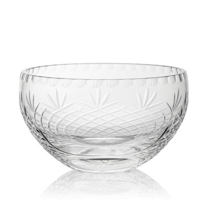 Personalized Crystal Bowl with Medallion Design and Decorative Rim ~ Peyton - Personalized Engraved Gifts