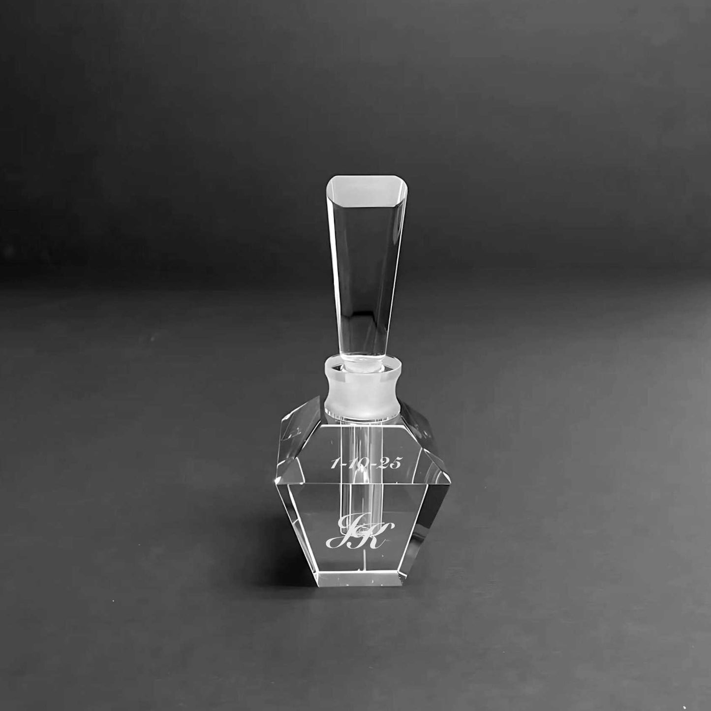 Personalized Engraved Small Crystal Perfume Bottle ~ Willow