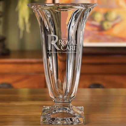 Personalized Engraved Lead Crystal Vase ~ Madrid - Personalized Engraved Gifts