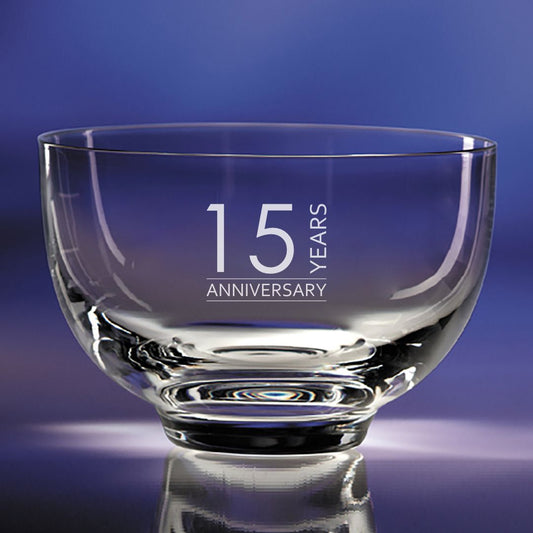 Sparkling Personalized Glass Bowl ~ Très Chic - Personalized Engraved Gifts