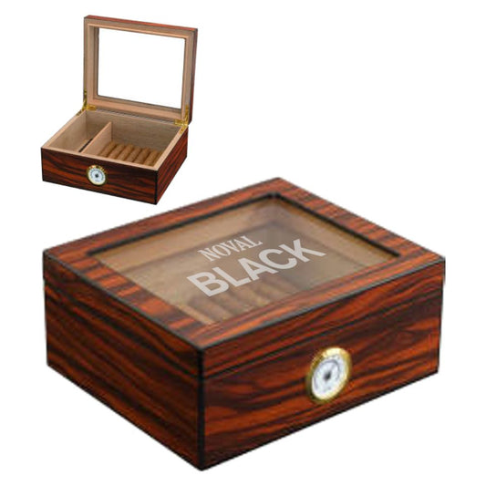 Engraved Glass Top Humidor ~ Quinta - Personalized Engraved Gifts