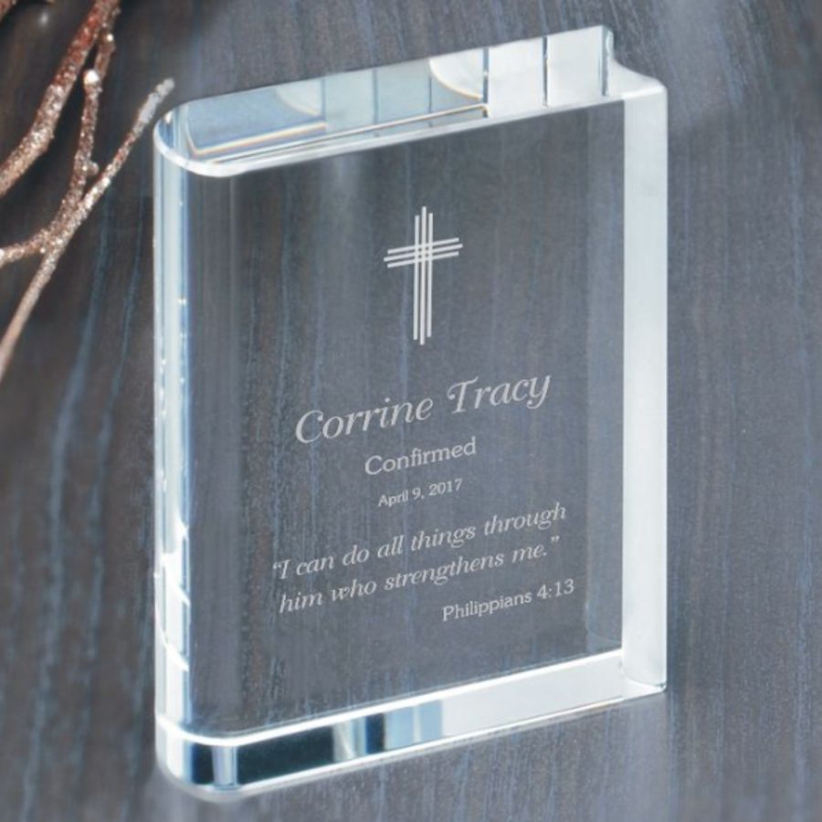 A Crystal Bible Custom Engraved for You - Personalized Engraved Gifts