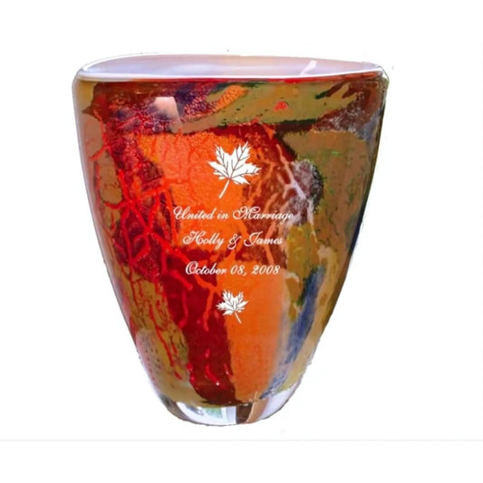 art vase with autumn colors personalized for you