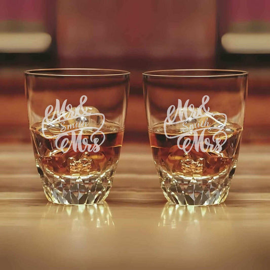 Crystal Tapered DOF Whiskey Glasses (set of 2) ~ Primo