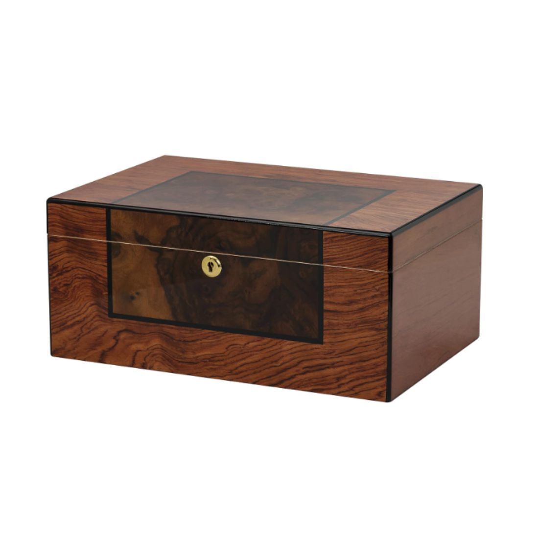 Custom Engraved Humidor with Bubinga and Cherry Veneer ~ Rory - Personalized Engraved Gifts