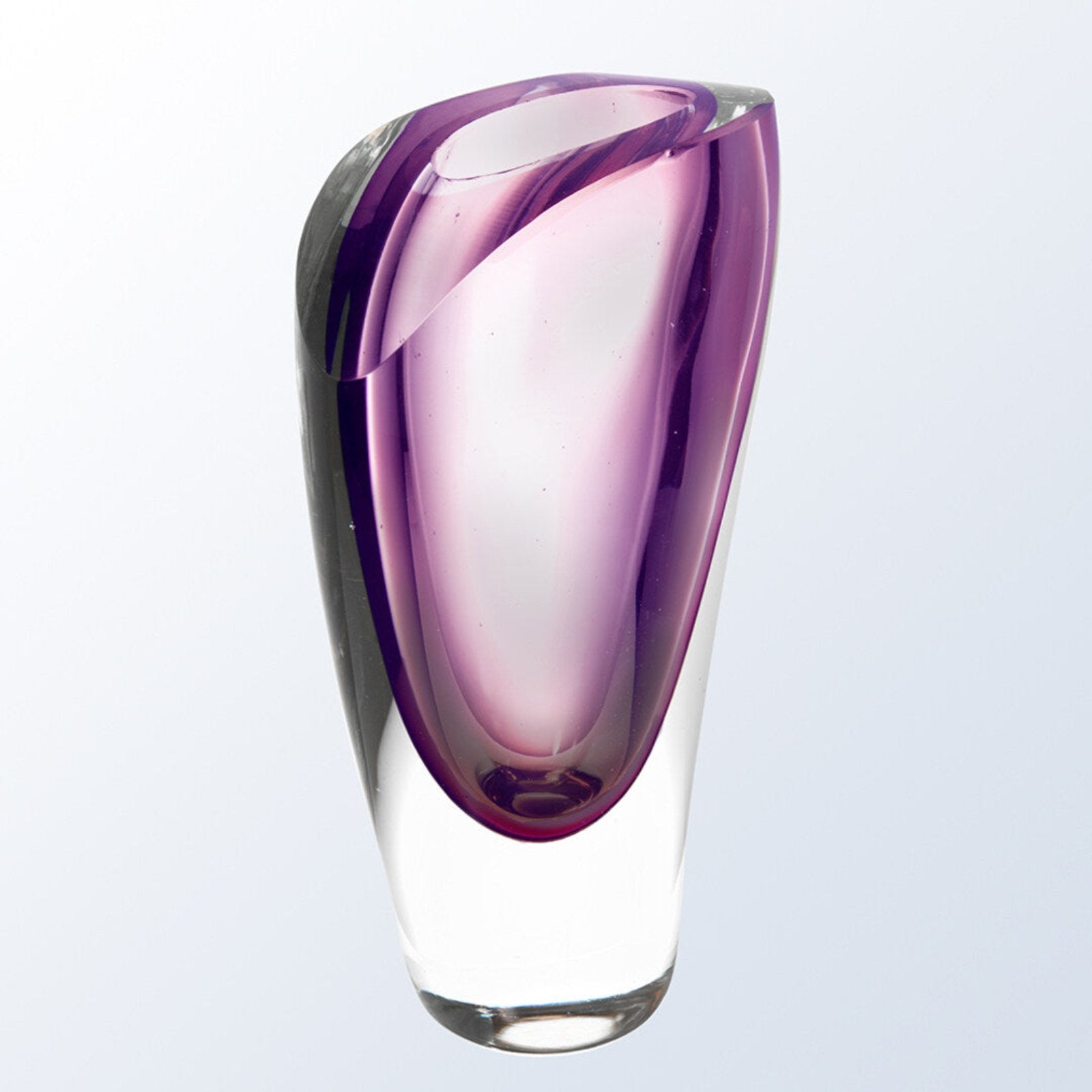 Engraved Crystal Art Glass Bud Vase ~ Purple Lyla - Personalized Engraved Gifts