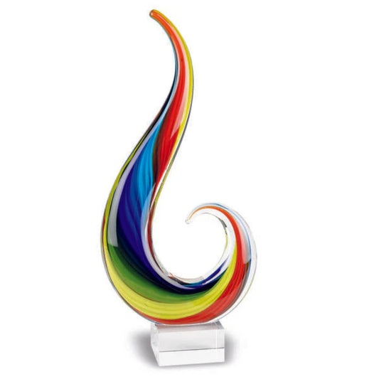 rainbow colored artglass fire award