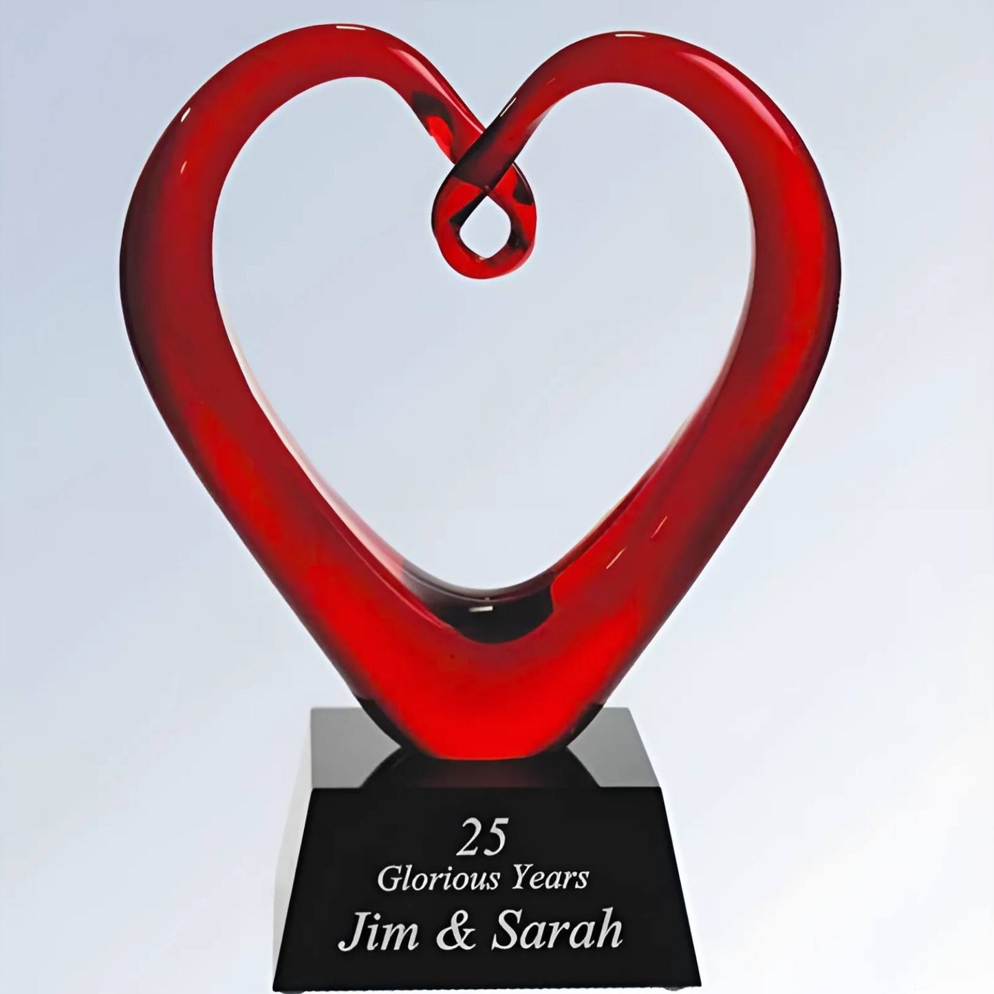 Engraved One of a Kind Heart Award ~ Red Heart