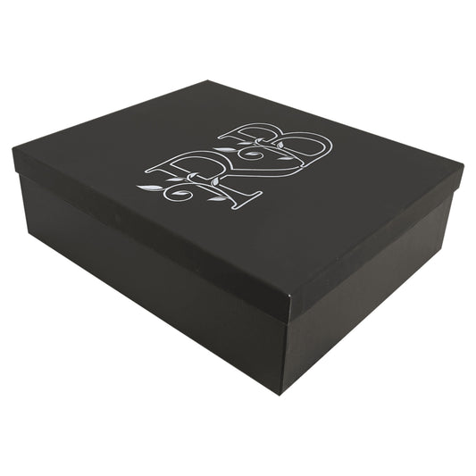 Black Gift Box Personalized with Laser Marking ~ Aura Box