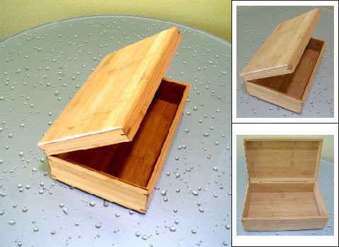 Deluxe Small Bamboo Hinged Gift Box - Personalized Engraved Gifts