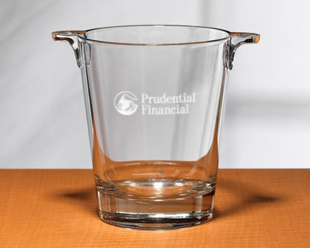 Personalized Glass Ice Bucket Standard 6.5"H - Personalized Engraved Gifts