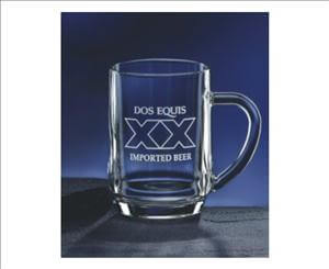 Customized Glass Beer Mug with Large Handle - Personalized Engraved Gifts