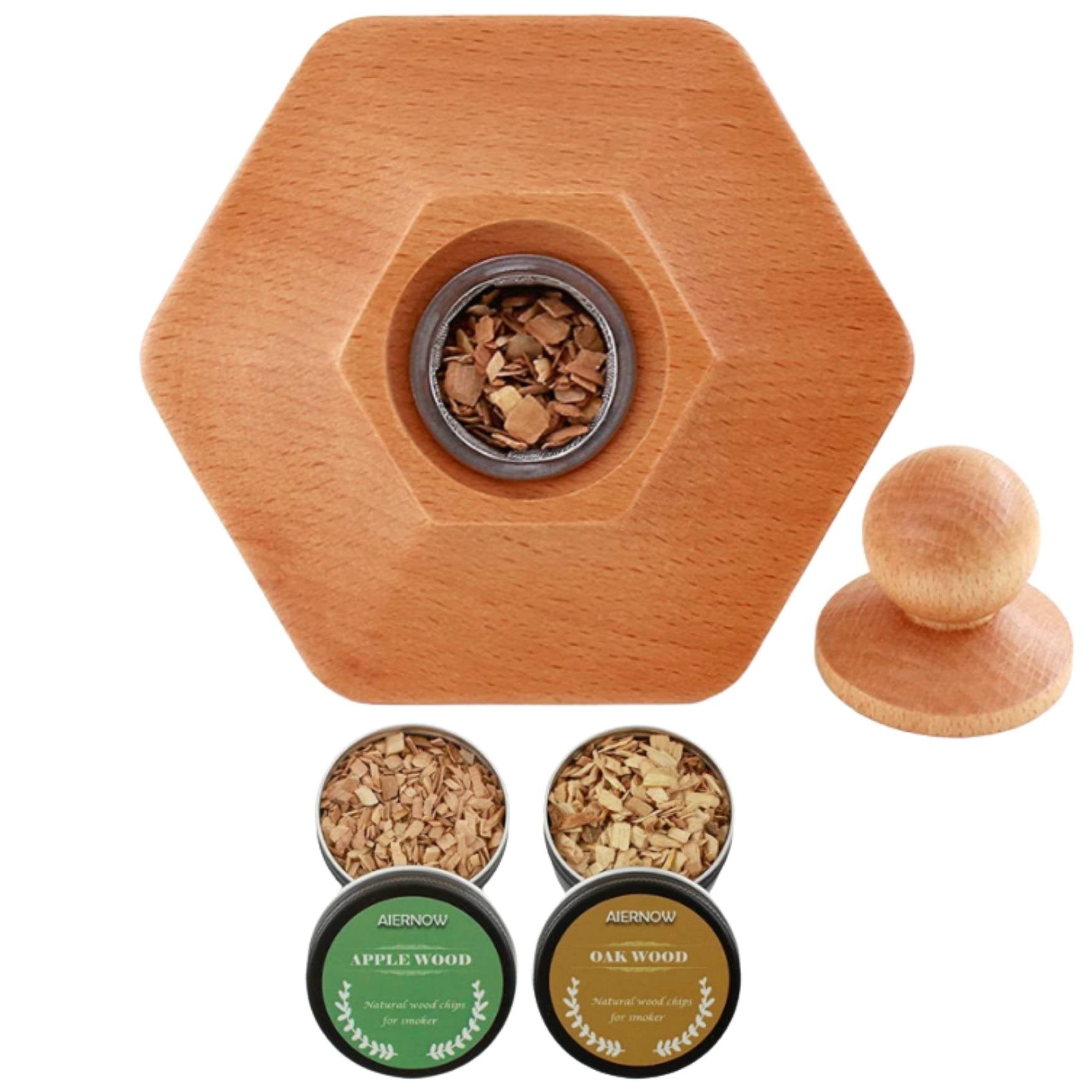 Wooden Smoker Lid  With Wood Chips