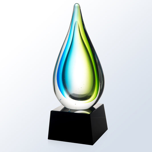 Tropical Green Artglass Flame Award