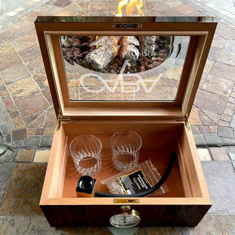 Personalized Engraved Whiskey Smoker Box with Glass Lid - Personalized Engraved Gifts